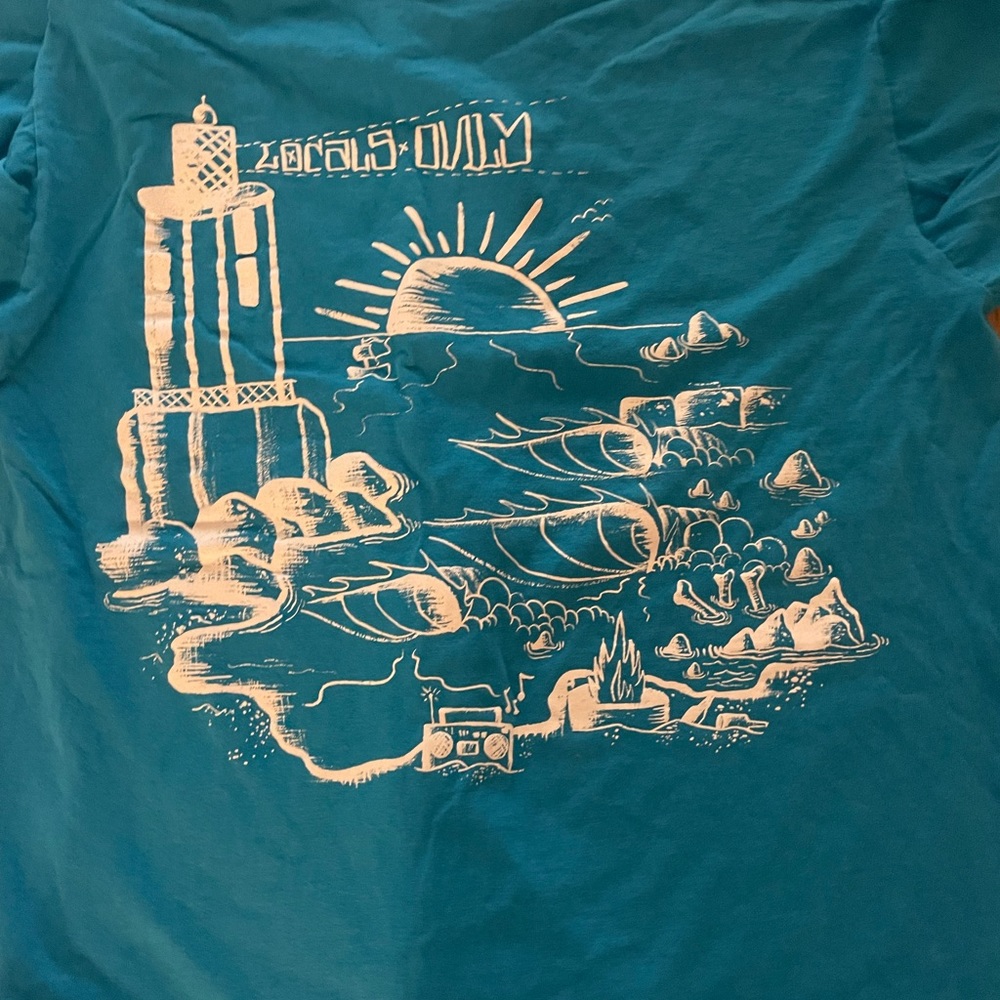 Locals x stussy graphic tee blue